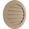 Ekena Millwork Timberthane Rustic Smooth Round Faux Wood Non-Functional Gable Vent, Primed Tan, 12"W x 12"H GVURRO12DSMPR - alternate 4